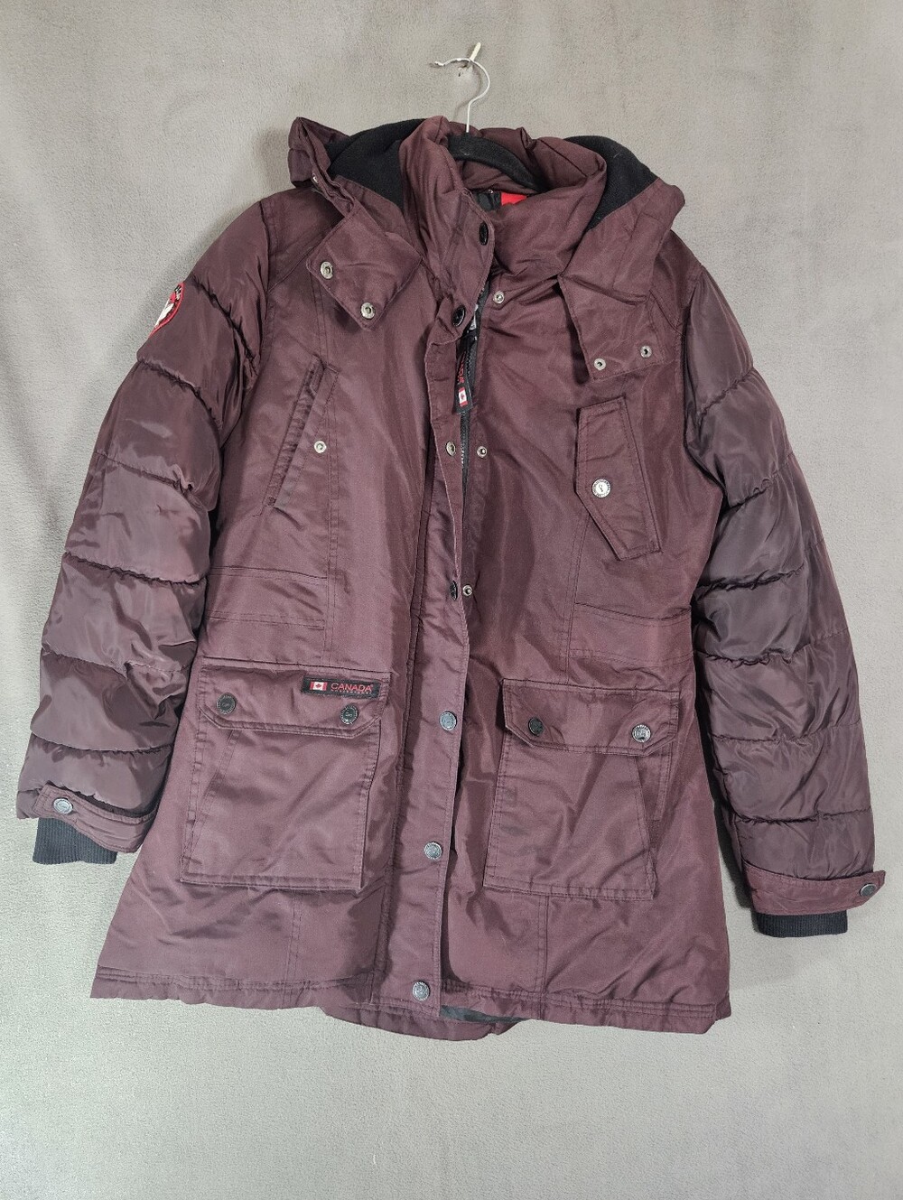 CANADA WEATHER GEAR WOMEN'S Large LONG HEAVYWEIGHT PUFFER PARKA Hood